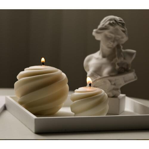 Creative Ball Aromatherapy Candle Mould Handmade Soft Silicone Mold DIY Round Shape Simple Style Candle Mould Candle Making Kit