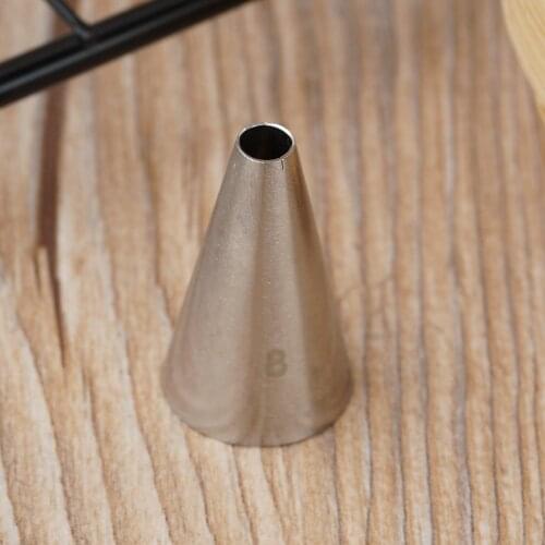 #8 Round Piping Nozzles Pastry Icing Tips Dot Cup Cake Chocolate Baking Decorating Tools Stainless Steel