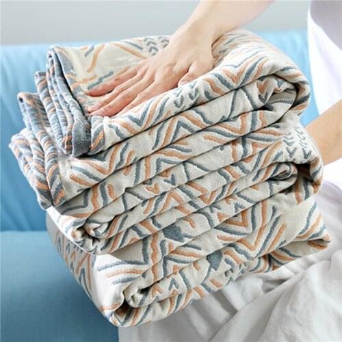 100% Cotton Muslin Summer Blanket Bed Sofa Travel Breathable Chic Bohemia Large Soft Throw Blanket Para Blanket
