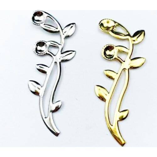 20pcs 16x45mm Filigree flower Metal sheets decorative for Jewelry Making Cosplay accessories Earring accessories