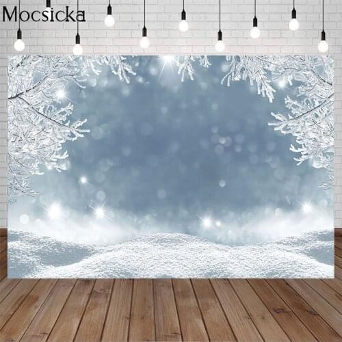 Mocsicka Winter Snow World Sunlight Photography Background Natural Scenery Backdrop Child Portrait Decoration Props Photo Studio