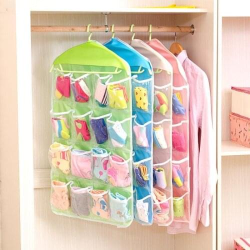 30 16 Pocket Clear Shoe Rack Door Hanging Package Hanger Storage Organizers Multifunction Drawer Organizer Hanging Type