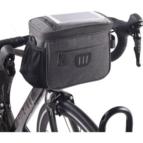 MTB Cycling Bicycle Front Bag Bike Handlebar Bag Basket Bag with Reflective Strip Bike Accessories