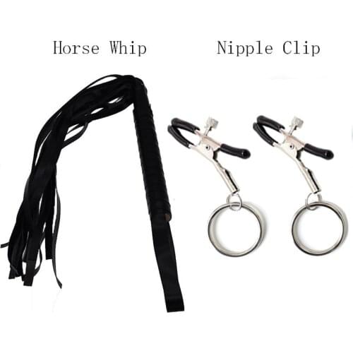 Bdsm Bondage Whip Sex Products of Metal Nipple Clamp Women Fetish to Breast Labia Clip Stimulation Massager