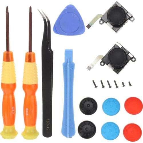 Pohiks 1pc 3D Analog Joystick Thumb Stick 19-in-1 Gaming Controller Replacement Part Repair Kit For Nintend Switch NS Joy-con
