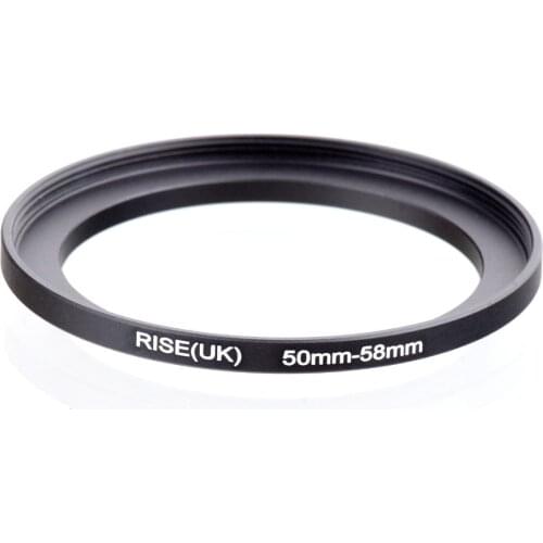 RISE(UK) 50mm-58mm 50-58mm 50 to 58 Step down Ring Filter Adapter black