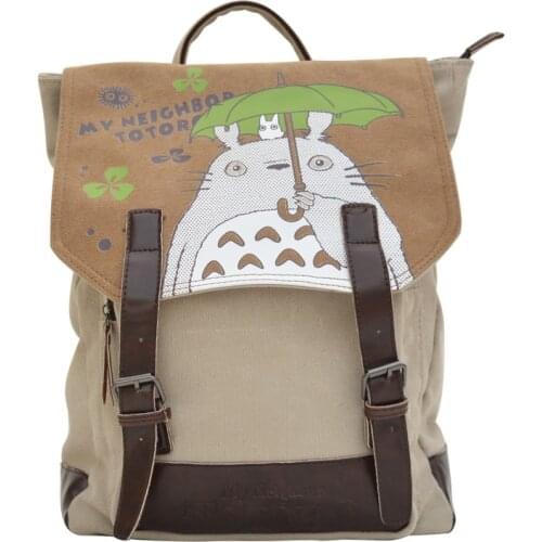My Neighbor Totoro Backpack For Boys&Girls Cartoon Printing Canvas Teenager Schoolbag Children Capacity Anime Travel Mochila