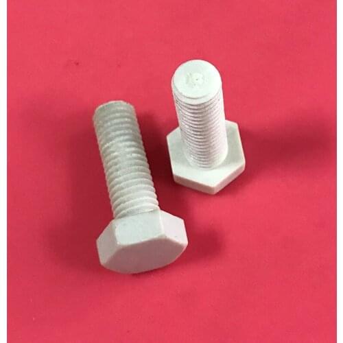 2pcs M14 M16 PPS material hexagon screw polyphenylene sulfide high temperature resistant screws plastic bolts 80/100mm length