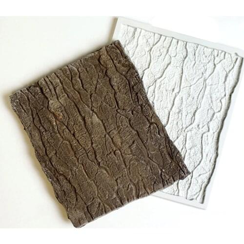 Tree Bark Fondant Silicone Mold Pastry Biscuits Chocolate Mold Cookies Candy Ice Cube Clay Mould Baking Cake Decorating Tools