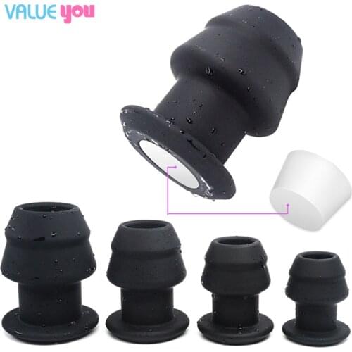 Silicone hollow anus butt plug anal plug expansion anal belt plug anal expansion adult anal sex toy