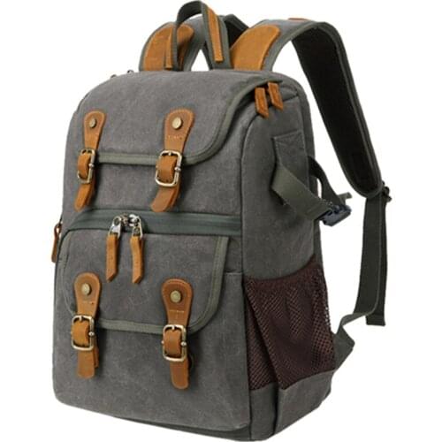 Retro Batik Canvas Camera Bag Large Capacity Outdoor Backpack Suitable for Canon Sony SLR Camera Case