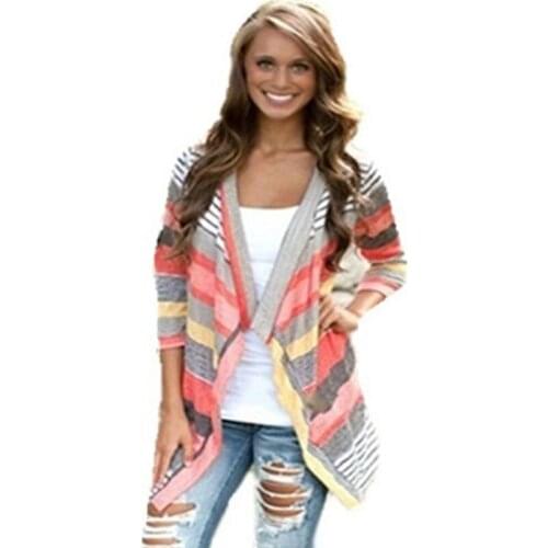 Women Sweaters Fashion 2021 Autumn Clothes Sweater Loose Sexy Cardigan Women Fall Oversized Cardigan Stitch Crochet Knitted Coat