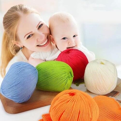 1PC 132 Meters Baby Silk Cashmere Yarn For Hand Knitting Crochet Milk Yarn Threads Lanas Para Tejer Laine A Tricote