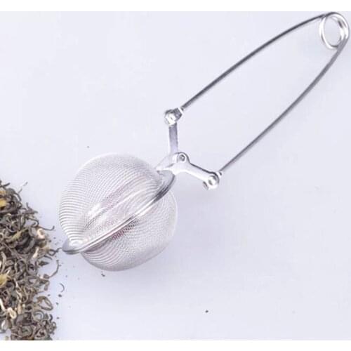 1pc Tea Infuser Stainless Steel Tea Pot Infuser Sphere Mesh Tea Strainer Handle Tea Ball