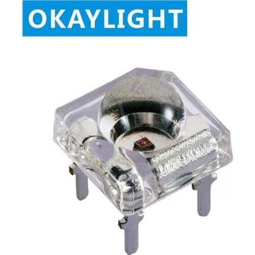 100PCS 3mm piranha round head square super bright four-pin in-line LED lamp beads red, blue, green and white