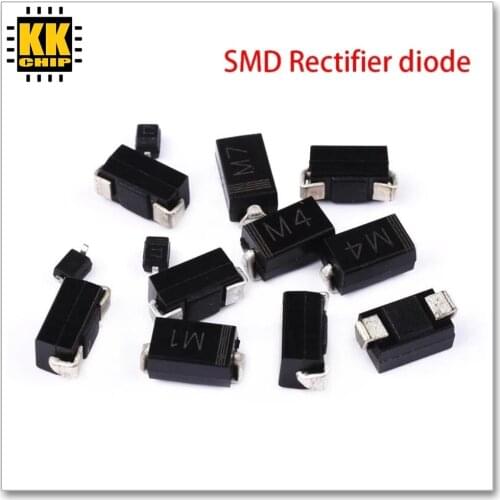 100PCS Rectifier diode M1 M4 M7 SS12 SS14 SS16 SS24 SS34 SS36 SS110 SS210 SS210 US1M RS2M ES1D DO-214AC Schottky diodes