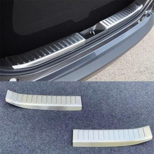 For Mazda CX-30 CX30 2020 2021 Stainless Steel Interior Rear Trunk Bumper Foot Palte Protection Cover Trims Car Accessories 2pcs