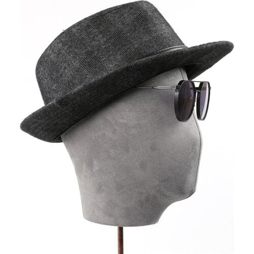 2021 High quality men stetson fedora hat Woolen Cloth Trilby Crown felt hats for Autumn Winter Vintage Formal hat