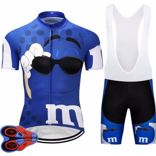 2021 Blue M Bike Team bike Cycling Jersey Bib Shorts Set Ropa Ciclismo Mens Summer Quick Dry Bike Shirts Maillots Culotte 9d Pad