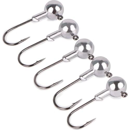 2g 3.5g 5g 7g 10g 12g 14g Jig head hook fishing hook lead head Jig lure hard bait jig Hooks For Soft Lure Fishing Tackle YU029