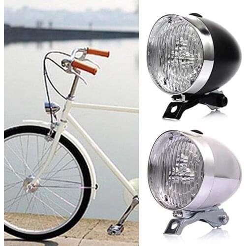 Retro 3 LED MTB Bicycle Light Waterproof Bike Head Light Front Lamp Road Flashlight Bracket Mountain Cycling Accessories