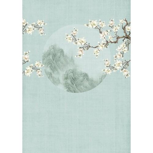 5x7ft 6 Different Chinese Floral Flowers Scenery Custom Washable Wrinkle Free Photo Studio Background Backdrop Polyester Fabric