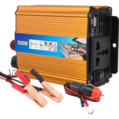 Car Power Inverter DC 12V To AC 220V 500W Clip Cigarette Lighter Converter Transfer Auto Power To 220 V inversor convertidor