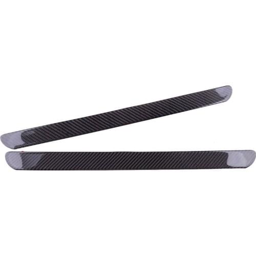 Beler Universal 2Pcs/Set Car Middle Size Black Carbon Fiber Car Scuff Plate Door Sill Cover Panel Step Protector Guard