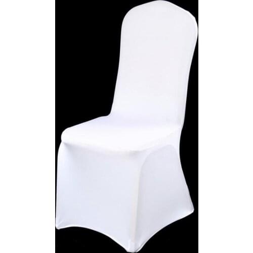 Free shipping 100PCS Wholesale Universal White Chair Cover Spandex Elastic Lycra Hotel Banquet Party Wedding Chair Covers SN1800