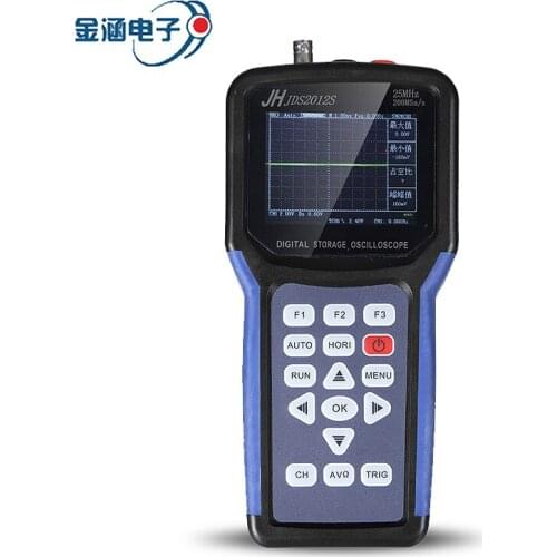 Jinhan Jds2012s Handheld Digital Storage Oscilloscope 1CH 25mhz 200msa/s Scopemeter 4000 Count Digital multimeter 3.2inch TFTLCD