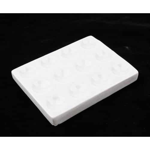 Porcelain Spot Plates Reaction Plate Lab Reusable, 12 Well, allow easy observation of reaction and color changes