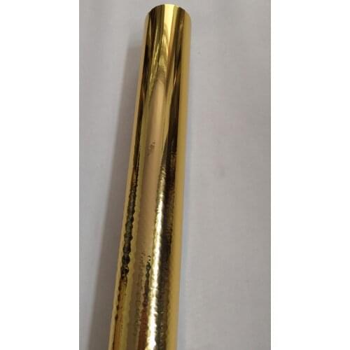 Hot stamping foil hot press on paper or plastic light gold color 232 heat stamping film transfer foil 21cm x 120m