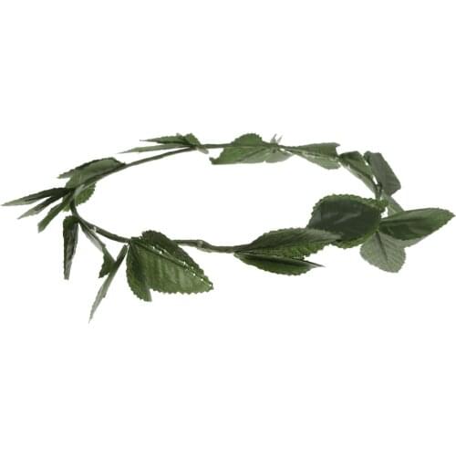 Green Leaf Garland Crown Roman Greek Goddess Laurel Wreath Fancy Dress Costume Headband Party Headpiece