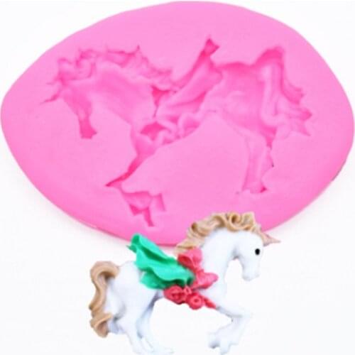 Carousel Horse Shape Silicone Cake Mold Baking Pan 3D Silicone Mold Chocolate Clay Fudge Cake Tool Decoration