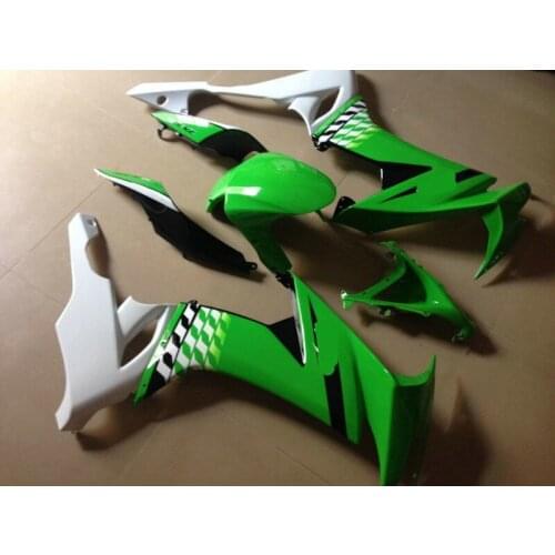 Custom green white Fairing kit for KAWASAKI Ninja ZX10R 08 09 10 ZX 10R 2008 2009 2010 ABS Motorcycle Fairings set+gifts KN03