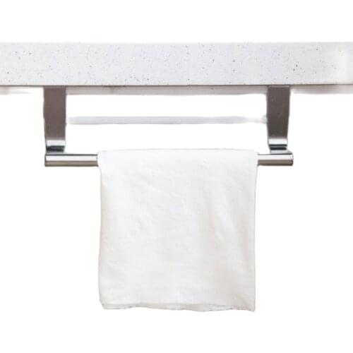 Stainless Steel upboard Door hook 35cm Long Hanging Rack Bathroom Shelf Hand towel Home Kitchen organizer Holder