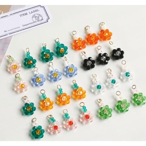 Summer Aroma Crystal Flower Pendant DIY Jewelry Accessories Necklace Bracelet Beaded Material