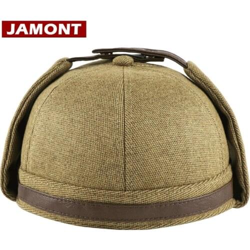 [JAMONT] 2020 Winter Men Hat Skullcap Protector for Ear Hats Men Beanies Hat Outdoor Warm Caps Tab Casquette Gorras