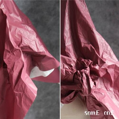 Soft Tyvek Washing Breathe Paper IndianRed Waterproof DIY Patches Background Decor Wallet Bags Coat Clothing Designer Fabric