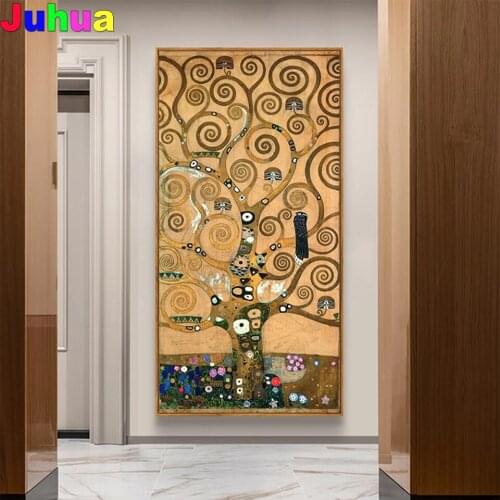 Gustav Klimt tree 5D DIY Diamond Embroidery diamond Stitch mosaic Kit Full drill abstract Diamond Painting home decor