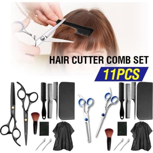 Professional Hairdressing Hair Scissors Kits Barber Hair Cutting Scissors Hair Cut Thinning Scissors Cape Tail Comb Set