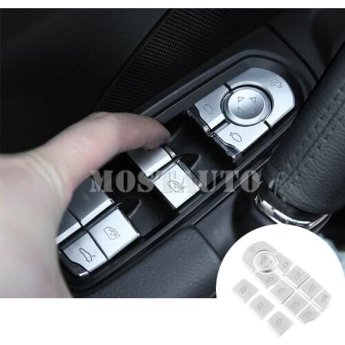 For Porsche Cayenne Inner Door Window Switch Button Trim Cover 2011-2017 13pcs Car Accessories Interior Car Trim