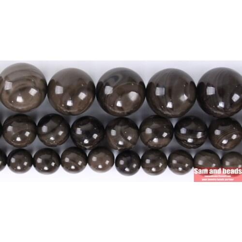 Natural Stone Indonesia Black Wood Veins Jaspers Round Loose Beads For Jewelry Making DIY Bracelets Necklace 15'' 4/6/8/10/12mm