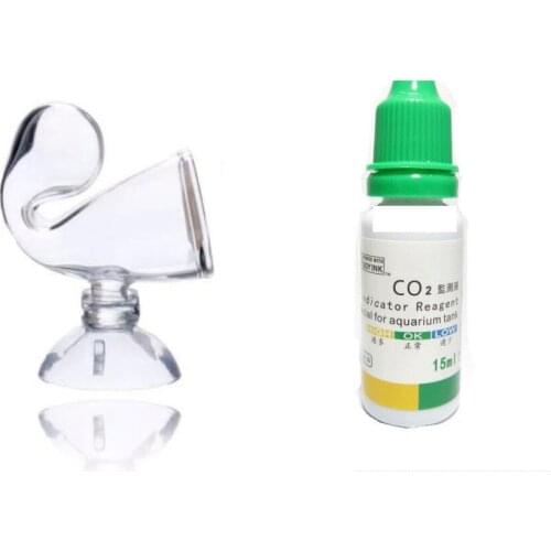 Wholesale 50pcs CO2 Glass Drop Tester Long Term Monitor Fish Tank Test Test Solution Capacity For Aquarium 15ML test liquid