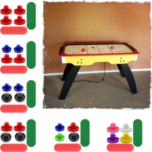 Air Hockey Paddles, Goal Handles Paddles Replacement Air Hockey Pushers and Air Hockey Pucks Accessories for Game Tables