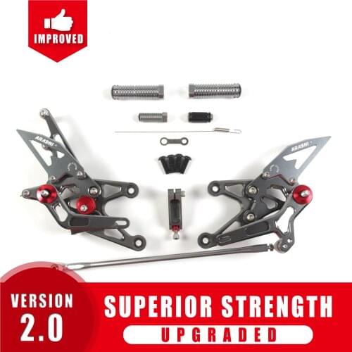 Arashi For YAMAHA YZF R1 2007 2008 07-08 CNC Adjustable Footrest Foot Pegs Rider Rear Sets Rearset Footrest Foot Rest Aluminum