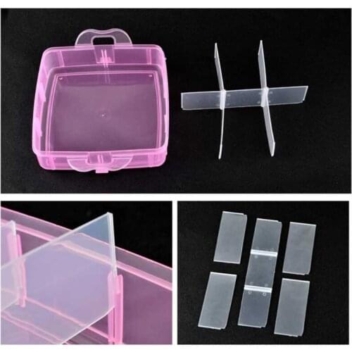 Portable 3-Tier Plastic Storage Box Stackable Compartment Container Organizer Divider Nail Decorations Jewelry Holder
