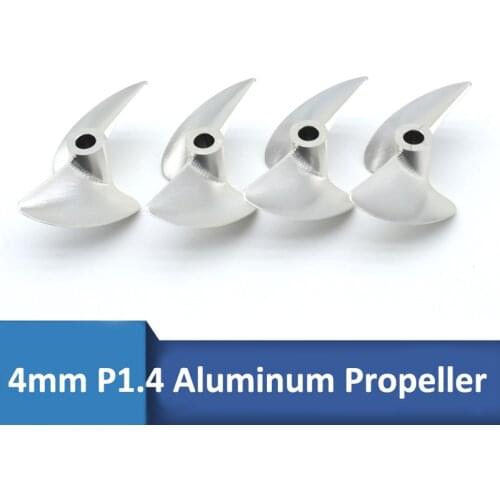 1PC CNC 430/432/433/435/438/440/442/445 Propeller Aluminum 2-blade Propellers 4mm Hole Pitch Props for DIY RC Gasoline Jet Boats