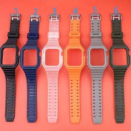 Premium Durable Strap For Apple Iwatch 1/2/3/4/5/6/se 38mm 40mm 42mm 44mm Sport Silicone Replacement Watch Band Bracelet Wrist