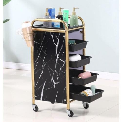 Retro hair salon trolley bar car beauty cart barber shop hot dyeing tool car